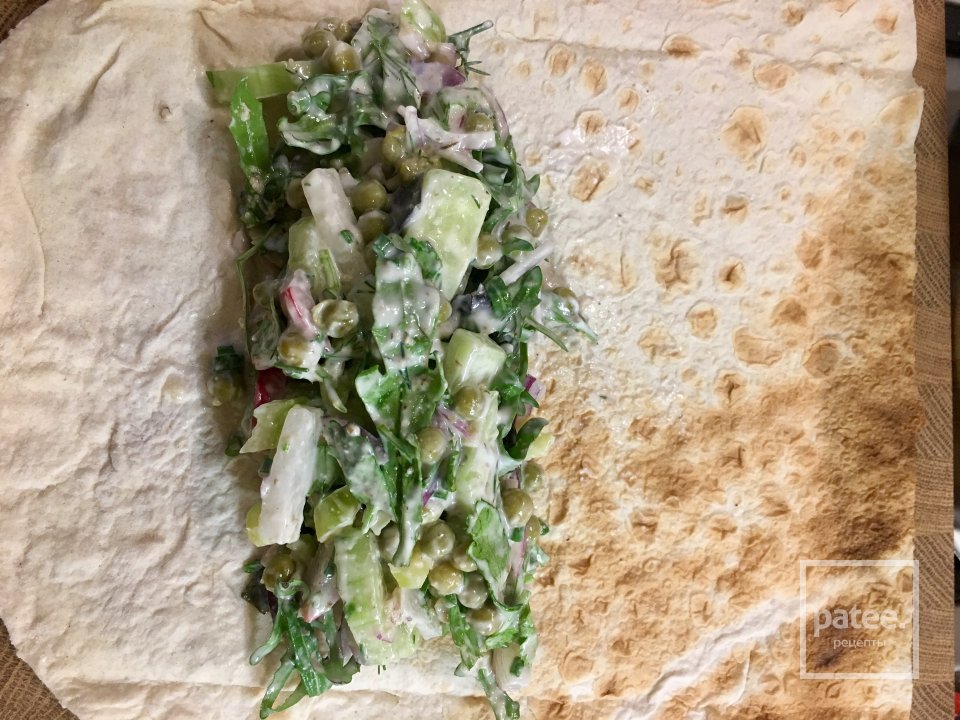 Хрустящий салат "Мечта вегана" в лаваше - Шаг 8
