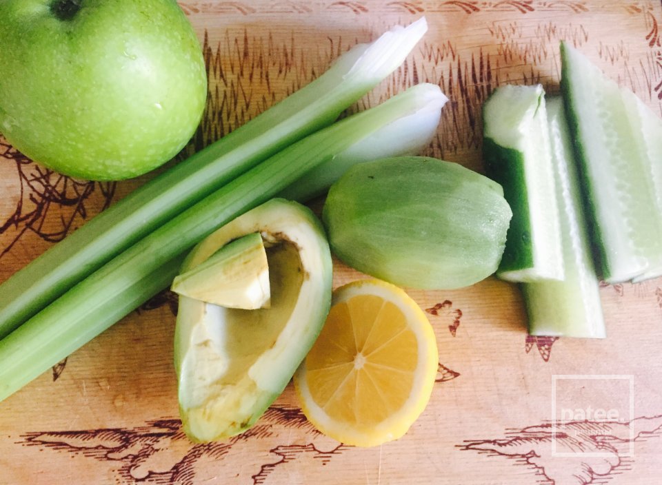 Зелёный коктейль - Шаг 1