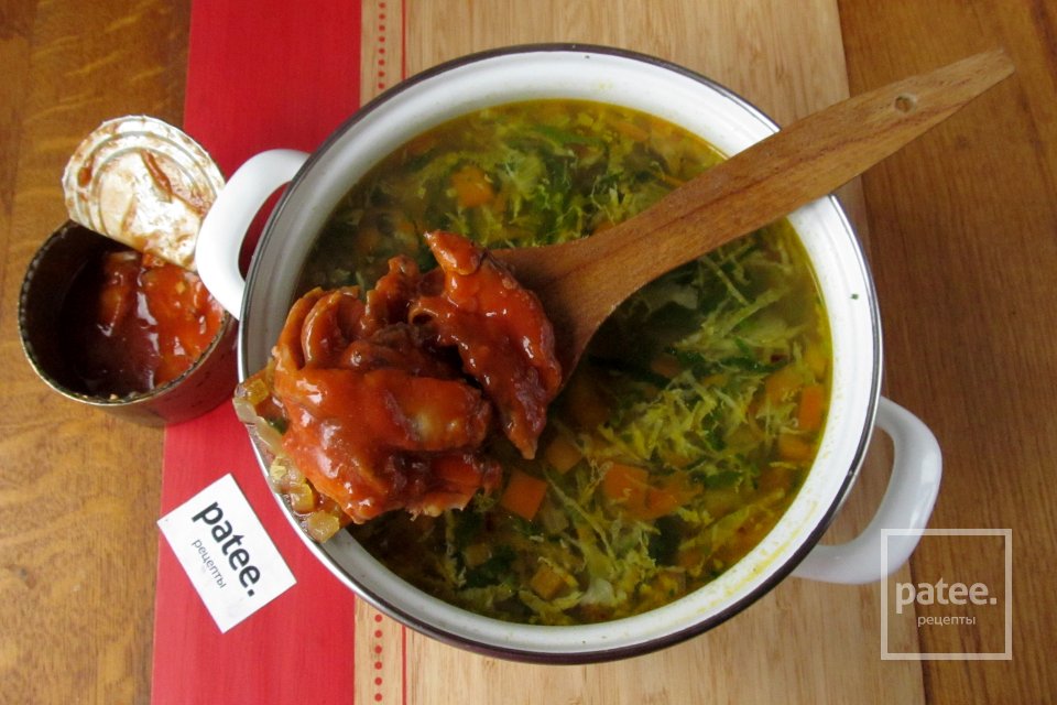 Щи с килькой в томате и савойской капустой - Шаг 11