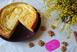 "Мраморная" тыквенно-творожная запеканка в мультиварке