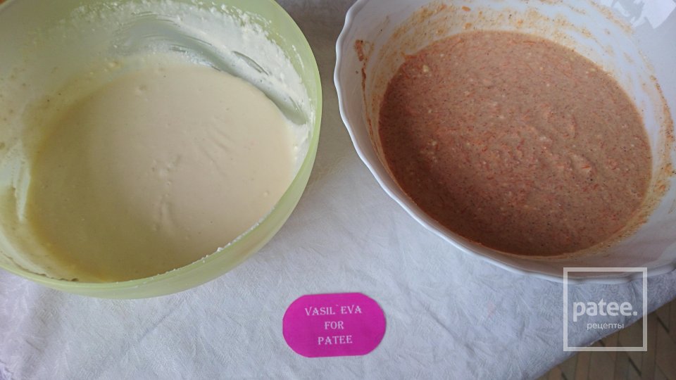 "Мраморная" тыквенно-творожная запеканка в мультиварке - Шаг 5