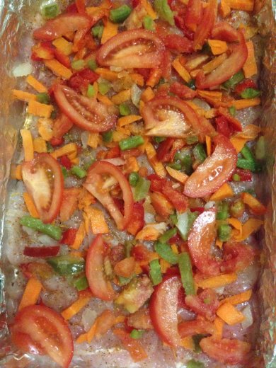 Куриное филе запечённое с овощами. - Шаг 2