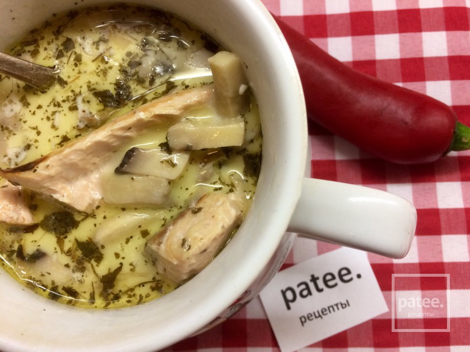 Сырный суп с горбушей. - Шаг 4