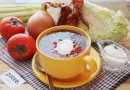 Борщ с потрошками и беконом