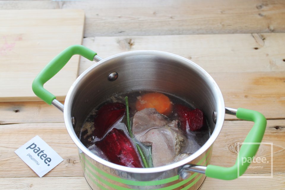 Борщ с потрошками и беконом - Шаг 16