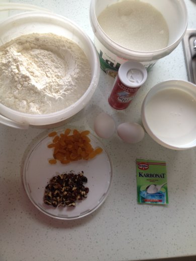 Кекс на сметане двухцветный. - Шаг 1