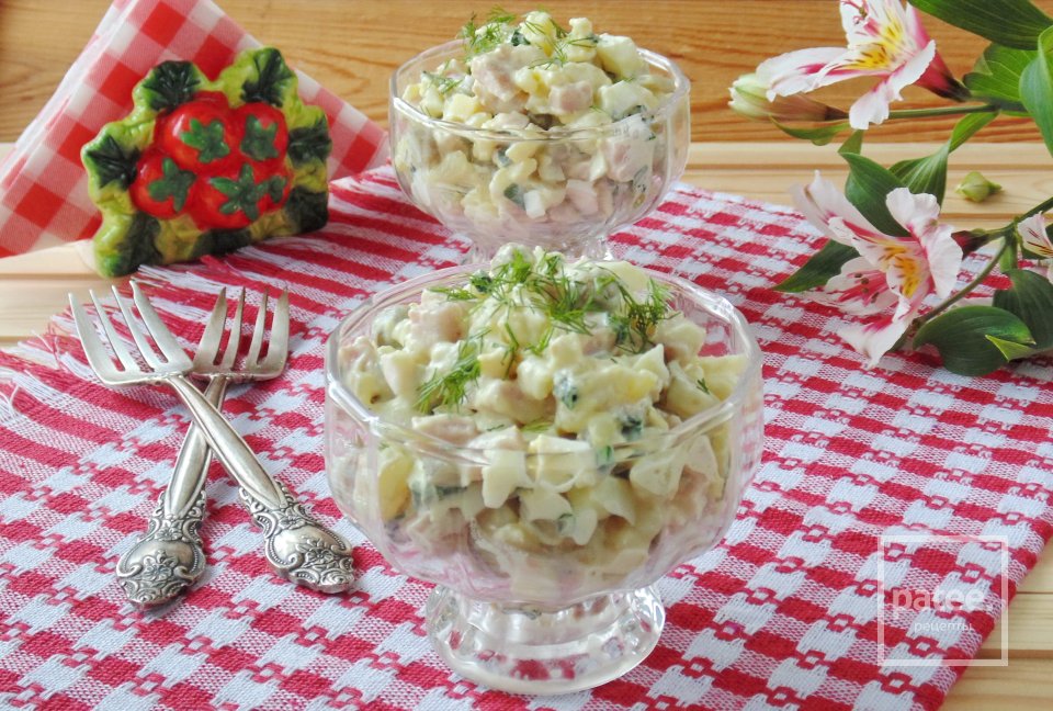 Салат с бужениной и зеленым горошком - Шаг 13