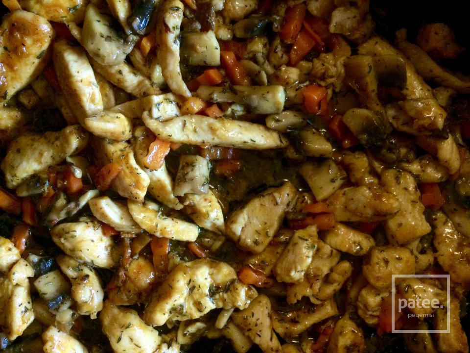 Курица с овощами в вине. - Шаг 6