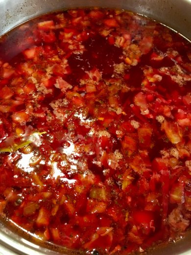 Фантастически вкусный постный  борщ с красной фасолью - Шаг 14