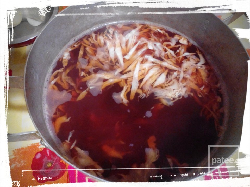 Постный красный борщ с фасолью - Шаг 6