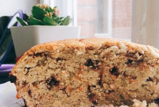 Банановый кекс с шоколадной крошкой