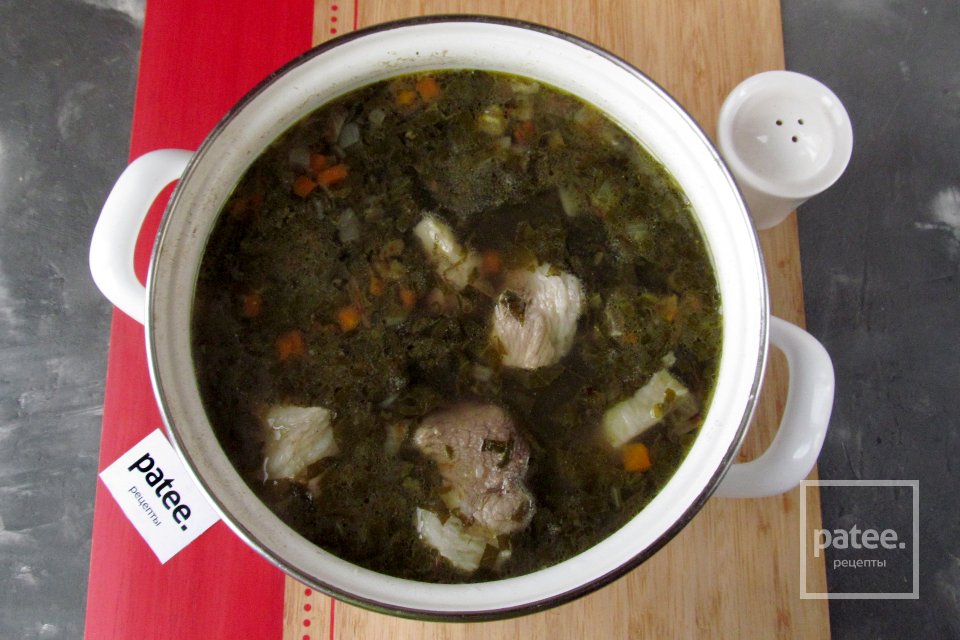 Суп из консервированного щавеля - Шаг 12