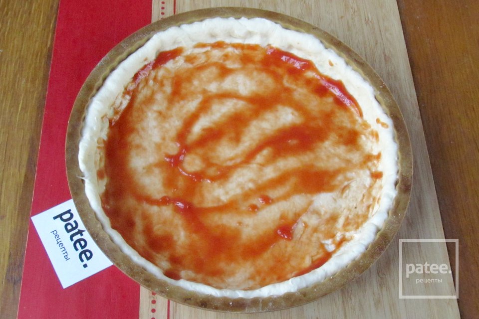 Пицца с копчёной курицей и болгарским перцем - Шаг 3