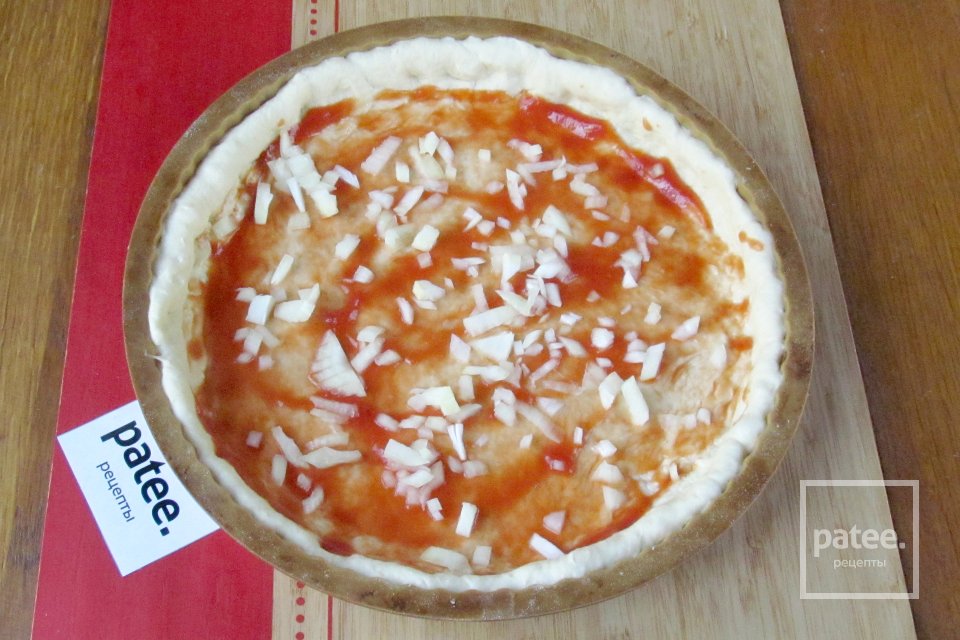 Пицца с копчёной курицей и болгарским перцем - Шаг 4