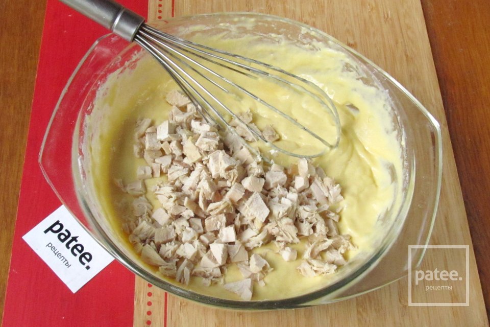 Вафли с курицей и зелёным луком - Шаг 7