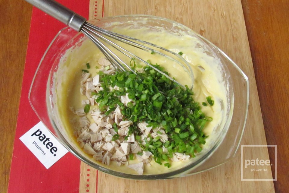 Вафли с курицей и зелёным луком - Шаг 8