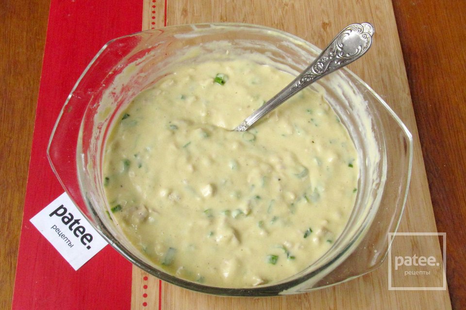 Вафли с курицей и зелёным луком - Шаг 11