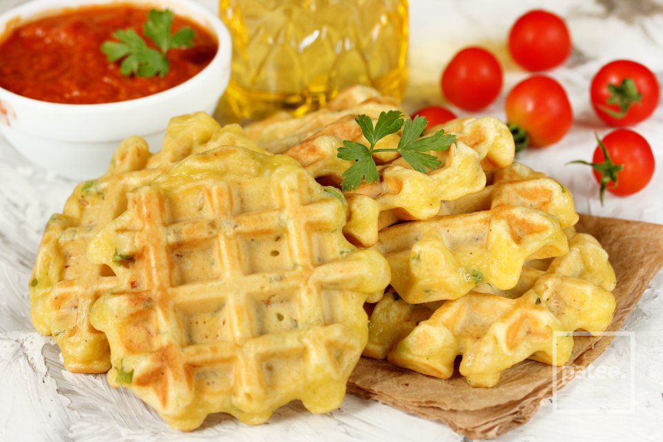 Вафли с курицей и зелёным луком - Шаг 16