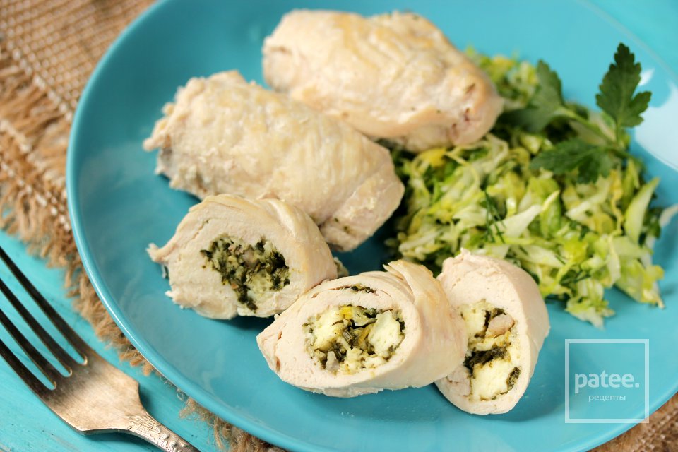 Куриные рулетики с творогом и зеленью - Шаг 15