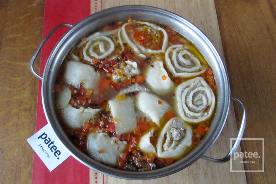 Суп с ленивыми пельменями - Шаг 22