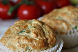 Кексы с творогом и тунцом