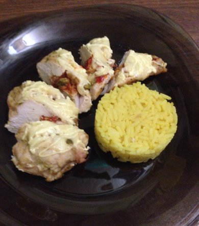 Куриная грудка фаршированное овощами. - Шаг 6