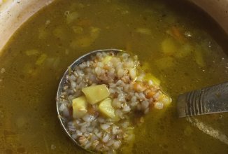 Гречневый суп без мяса