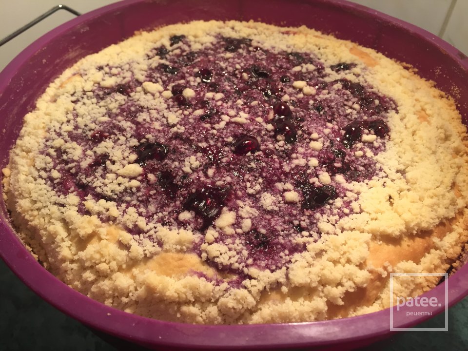 Сметанный пирог с чёрной смородиной - Шаг 7
