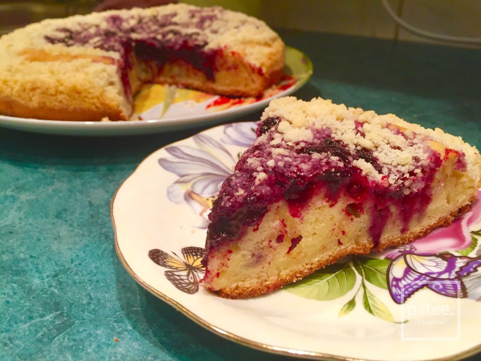 Сметанный пирог с чёрной смородиной - Шаг 8