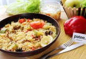 Паэлья овощная с грибами