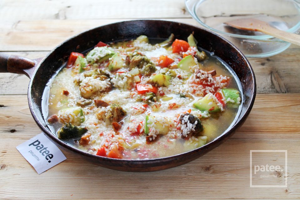 Паэлья овощная с грибами - Шаг 19