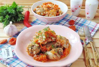Куриные окорочка с курагой