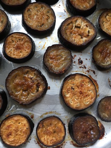 Жареный тофу " Сердце Самурая" с печёными баклажанами - Шаг 8