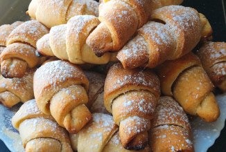 Рогалики из творожного теста с начинкой