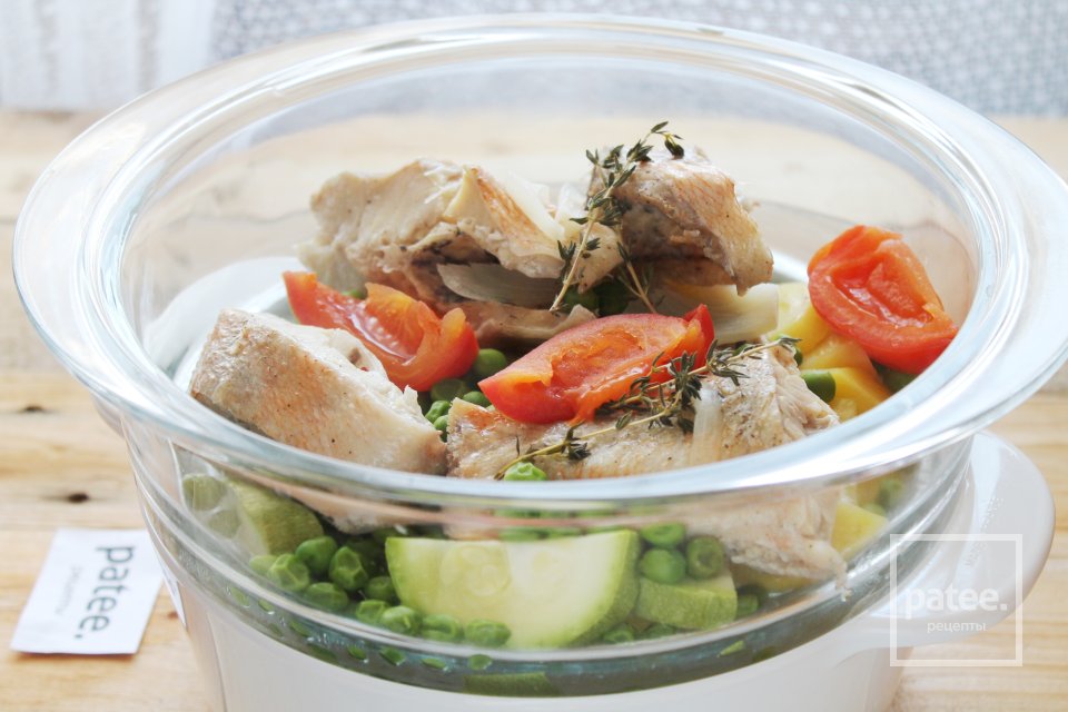 Морской окунь с овощами на пару - Шаг 15