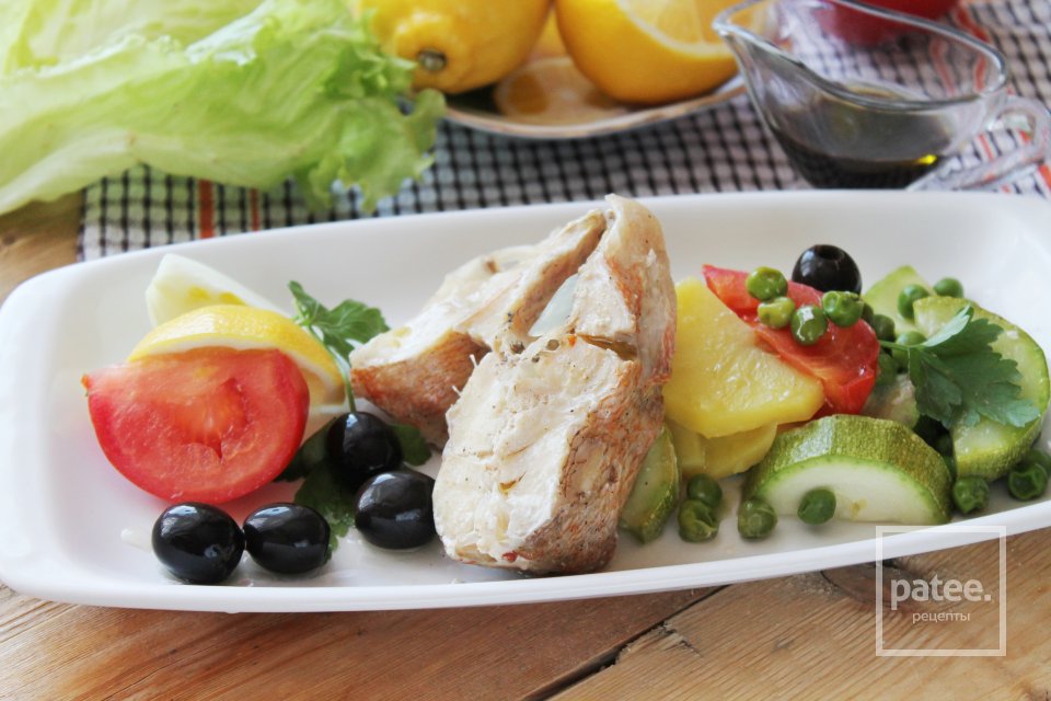 Морской окунь с овощами на пару - Шаг 17