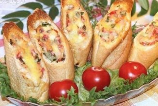 Хлебные стаканчики из багета