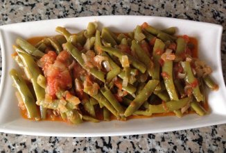 Зеленая фасоль с оливковым маслом