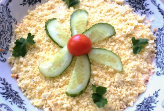 Салат Мимоза с рыбой