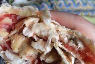 Курица с картошкой в лаваше