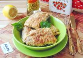 Жареная скумбрия с яйцом и горчицей