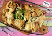 Курица, запечённая в духовке с хлебом