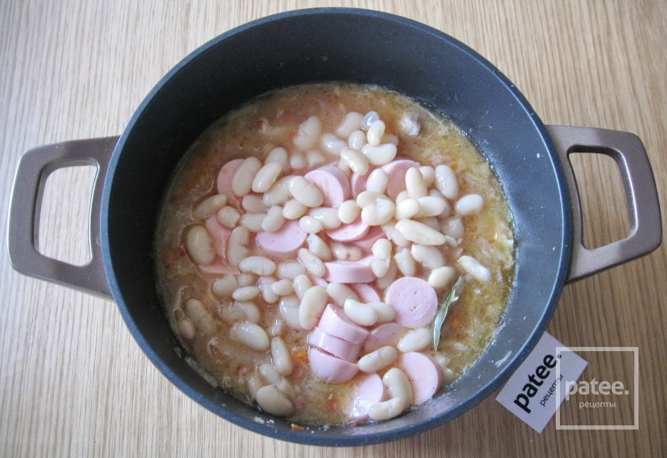 Бигус с фасолью и сосисками - Шаг 11