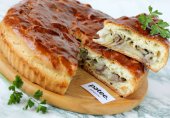 Пирог с мясом и картошкой