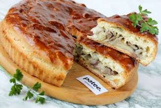 Пирог с мясом и картошкой