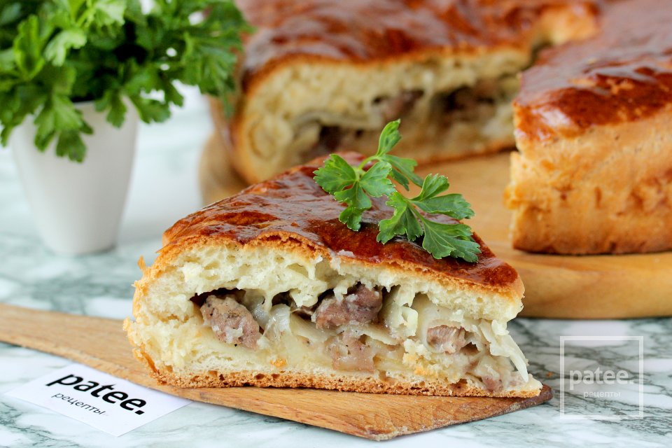 Пирог с мясом и картошкой - Шаг 27