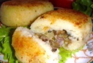 Картофельные зразы с куриной печенью