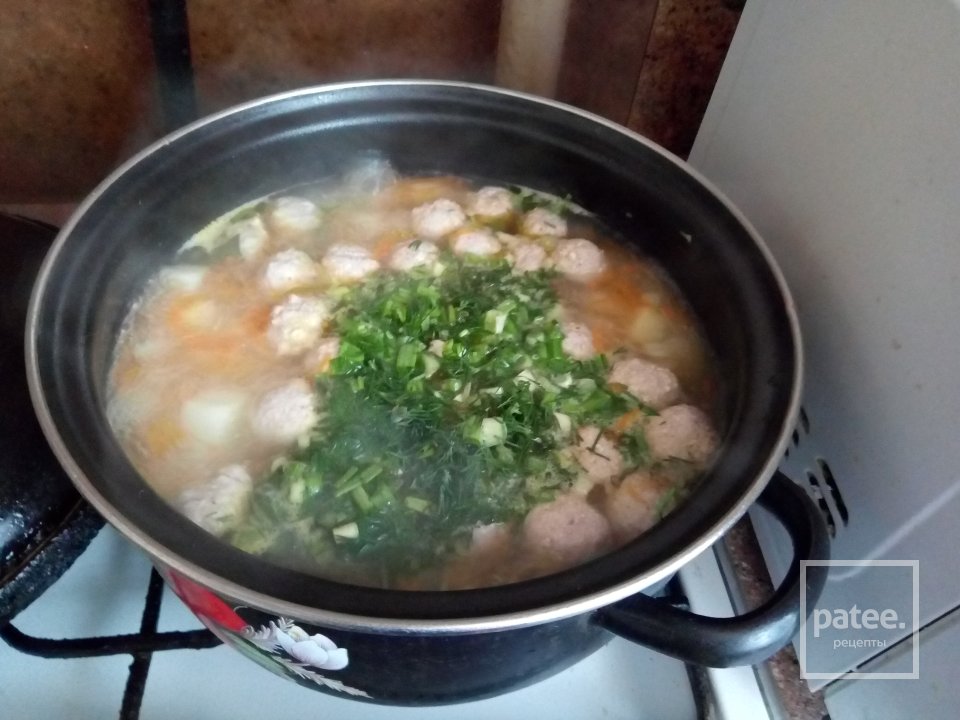 Суп с фрикадельками лапшой - Шаг 10