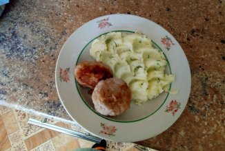 картофельное пюре с зеленью