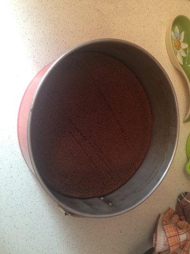 Торт "Баунти" на основе брауни с шоколадным ганашем - Шаг 8